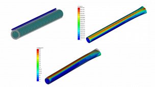 Моделирование процесса сварки трубы и расчет термоНДС с учетом физической нелинейности  материала