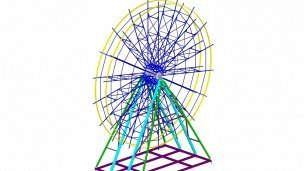 Расчетная модель колеса обозрения 30м