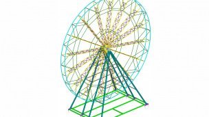 Расчетная модель колеса обозрения 50м